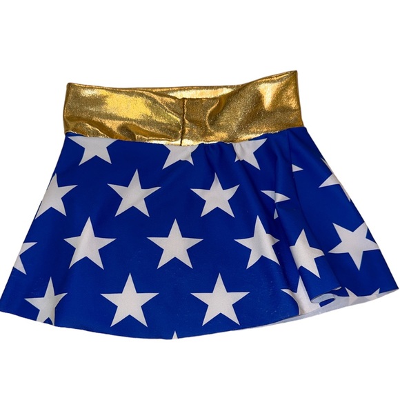 Superhero Skirt Baby Girls Costume Royal Blue and White Stars Size 12/18 Months - Picture 2 of 2